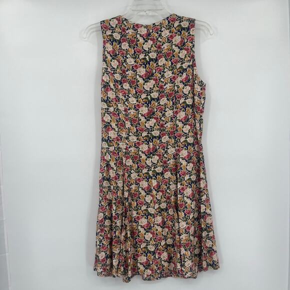 Vtg Jonathan Martin Aline Dress Sz 5/6 Blue Floral Cottage Core Peasant Lace 90s - Picture 5 of 9